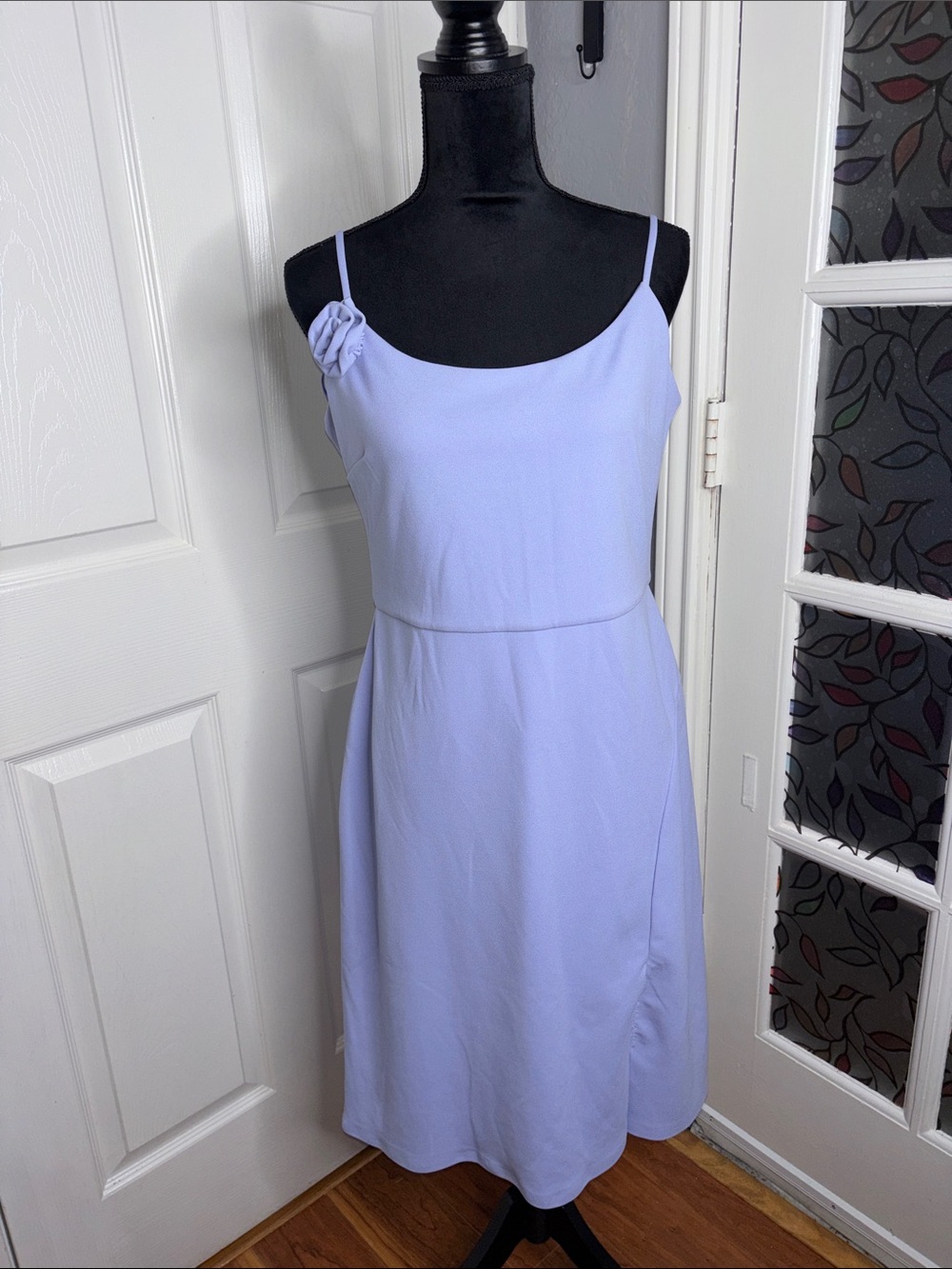 Wayf Light Lavender Spaghetti Strap Midi Dress